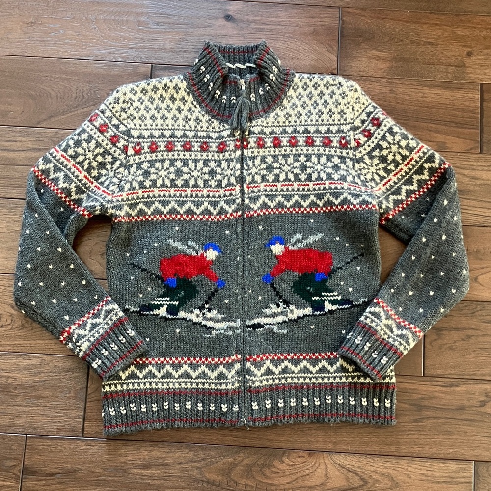 Vintage Ralph Lauren Skier Cardigan Sweater